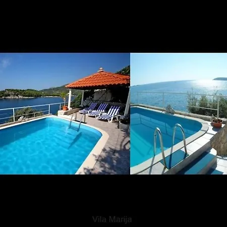 Villa Dalmatian Seafront Villa: Private Beach, Garden & Pool Oasis