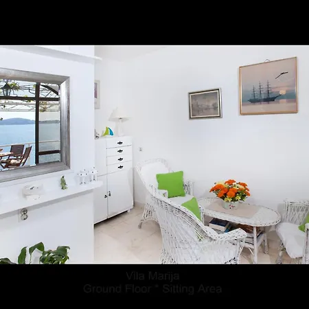 Unique Dalmatian Seafront - Set In A 300 M2 Mediterranean Garden With Private Beach, Large Pool And Terrace. Villa *