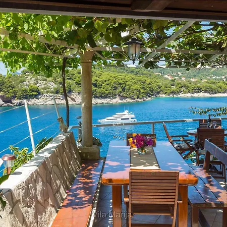 Unique Dalmatian Seafront - Set In A 300 M2 Mediterranean Garden With Private Beach, Large Pool And Terrace. Villa