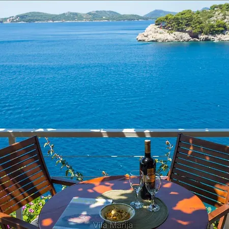 Villa Dalmatian Seafront Villa: Private Beach, Garden & Pool Oasis