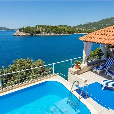 Villa Dalmatian Seafront Villa: Private Beach, Garden & Pool Oasis